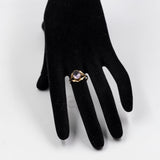 Anello vintage in oro giallo 9k con ametista