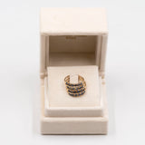 Anello vintage harem a 4 anelli in oro giallo 14k e zaffiri