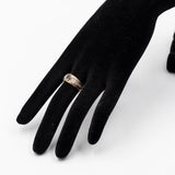 Anello vintage in oro giallo 18k con zaffiro e diamanti (0,16ctw), anni '70