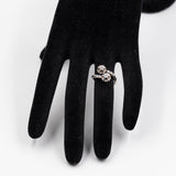 Anello toi et moi in oro bianco 18k con diamanti (0,36ctw), anni '60