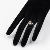 Anello toi et moi in oro bianco 18k con diamanti (0,36ctw), anni '60