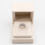 Anello vintage in oro bianco 14k con diamanti (0,85ctw), anni '70