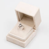 Anello toi et moi in oro bianco 18k con diamanti (0,36ctw), anni '60