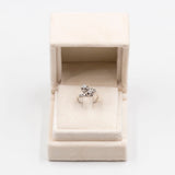 Anello toi et moi in oro bianco 18k con diamanti (0,36ctw), anni '60