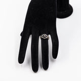 Anello vintage in oro giallo 9k con zaffiri e diamanti