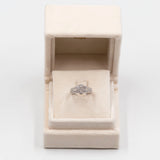 Anello vintage in platino 900 con 1ct di diamanti di taglio brillante
