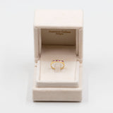 Anello vintage in oro 14k con rubini e diamanti