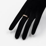 Anello vintage in oro 14k con rubini e diamanti