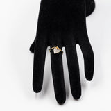Anello vintage a cuore in oro giallo 14k con diamanti (0,10ctw)