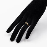 Anello vintage in oro giallo 14k con diamanti taglio antico (0,14ct) e zaffiri (0,30ct), anni '50