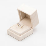 Anello in oro giallo e bianco 14k con diamanti di taglio vecchio (0.60ctw), anni '40