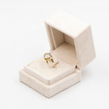 Anello vintage in oro giallo 14k con acquamarina (3ct), anni '70