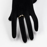 Anello vintage in oro giallo 14k con due diamanti (0.19ctw), anni '70