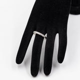 Anello vintage a veretta in oro bianco 14k con diamanti (0,90ctw), anni '70