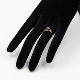 Anello vintage in oro giallo 9k con granato