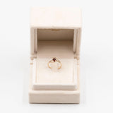 Anello vintage in oro giallo 9k con granato