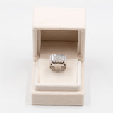 Anello vintage in platino con diamanti , anni '40
