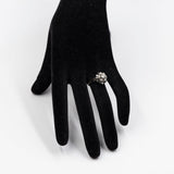 Anello vintage in oro bianco 14k con diamanti (0,60ctw), anni '70