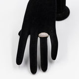 Anello vintage in oro giallo 14k con pavè di diamanti (0,30ctw), anni '80