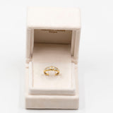 Anello vintage in oro giallo 18k con diamanti (0,13ctw), anni '80