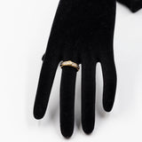 Anello vintage in oro giallo 18k con diamanti (0,13ctw), anni '80