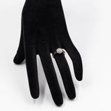 Anello vintage in oro giallo 9k e diamanti (0,22ctw)