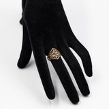 Anello vintage in oro giallo 8k con lavorazione a filigrana