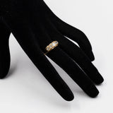 Anello vintage in oro giallo 18k con diamanti di taglio vecchia miniera (1ctw), anni '50