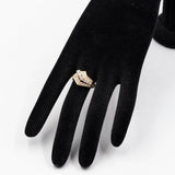 Anello vintage asimmetrico in oro giallo 14k con diamanti (0,80ctw), anni '70