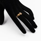 ANELLO IN ORO GIALLO 18K CON DIAMANTE CENTRALE FANCY BROWN A GOCCIA (0.82CT) E DIAMANTI (0.14CTW), ANNI ‘80/‘90