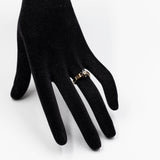 Anello vintage in oro giallo 9k con zaffiri e diamante