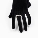 Anello eternity in oro bianco 18k con diamanti taglio marquise (1,40ctw)