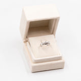 Anello vintage in oro bianco 14k con diamanti di taglio brillante(0,50ctw)