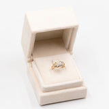 Anello vintage in oro giallo 9k con diamanti