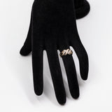 Anello vintage in oro giallo 9k con diamanti