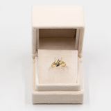 Anello vintage in oro giallo 14k con diamanti (0,08ctw), anni '70.