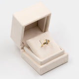 Anello vintage in oro giallo 14k con diamanti (0,08ctw), anni '70.