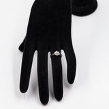 Anello vintage a fiocco di neve in platino e diamanti (0,32ctw)