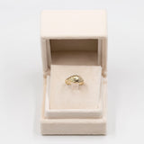 Anello vintage in oro giallo 12k con diamanti, anni '70
