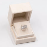 Anello vintage a fascia in platino 900 con diamanti di taglio brillante e baguette (2ctw)
