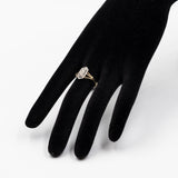 Anello vintage in oro 14k con diamanti taglio rosetta, anni '50