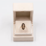 Anello vintage da cocktail in oro giallo 8k con quarzo fumè (8ct)