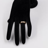 Anello vintage a fede in oro giallo 8k con diamanti (0,10ctw)