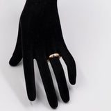 Anello vintage a fede in oro giallo 8k con diamanti (0,10ctw)