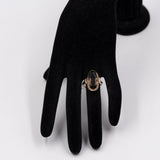 Anello vintage da cocktail in oro giallo 8k con quarzo fumè (8ct)