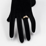 Anello vintage in oro giallo 14K con diamanti (0.16ctw ca.), anni '70
