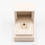 Anello vintage in oro giallo 9k con onice