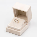 Anello vintage in oro giallo 9k con diamanti