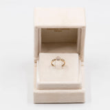Anello vintage in oro giallo 9k con diamanti