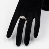 Anello vintage in oro giallo e bianco 18k con diamante centrale (1ct) e diamanti laterali (0,50ct)